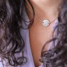 Collier médaille 15 mm argent personnalisable