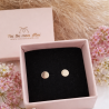 Boucles d'oreilles puces plates en argent