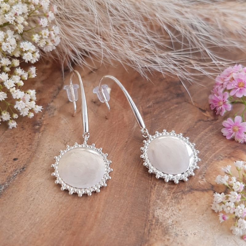 Boucles d'oreilles soleil argent personnalisables