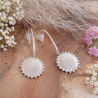 Boucles d'oreilles soleil argent personnalisables