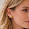 Boucles d'oreilles boule 10 mm  plaqué or