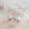 Boucles d'oreilles puces bombées en argent personnalisables