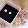 Boucles d'oreilles puces bombées en argent personnalisables