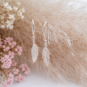 Boucles d'oreilles plume argent