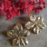 Boucles d’oreilles Soléa fleur dorée en acier inoxydable |Maison Rosie