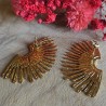 Boucles d’oreilles Azélie éventail doré acier inoxydable |Maison Rosie