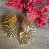 Boucles d’oreilles Azélie éventail doré acier inoxydable |Maison Rosie
