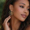 Boucles d’oreilles Eloria fleur dorée acier inoxydable | Maison Rosie