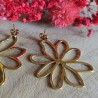 Boucles d’oreilles Eloria fleur dorée acier inoxydable | Maison Rosie