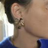 Boucles d’oreilles Maëlys fleur dorée  acier inoxydable | Maison Rosie