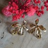 Boucles d’oreilles Maëlys fleur dorée  acier inoxydable | Maison Rosie
