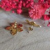 Boucles d’oreilles Lyséa fleur dorée acier inoxydable | Maison Rosie
