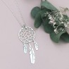 Collier attrape rêves argent