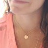 Médaille 15 mm plaqué or personnalisable