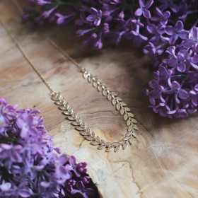 Collier feuilles laurier...