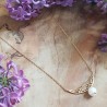 Collier bohème plaqué or et perle eau douce