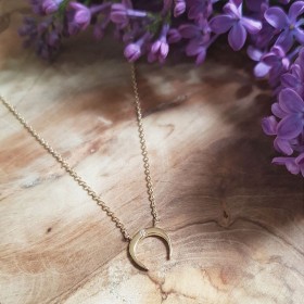Collier petite lune plaqué...