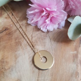 Médaille cible 15 mm plaqué...