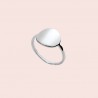 Bague pastille personnalisable en argent