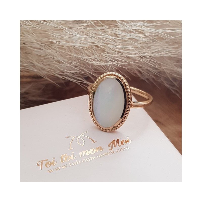 Bague élégance nacre