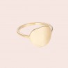 Bague pastille personnalisable en plaqué or