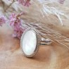 Bague Nacre en Argent  - Élégance Intemporelle | Peu de Stock