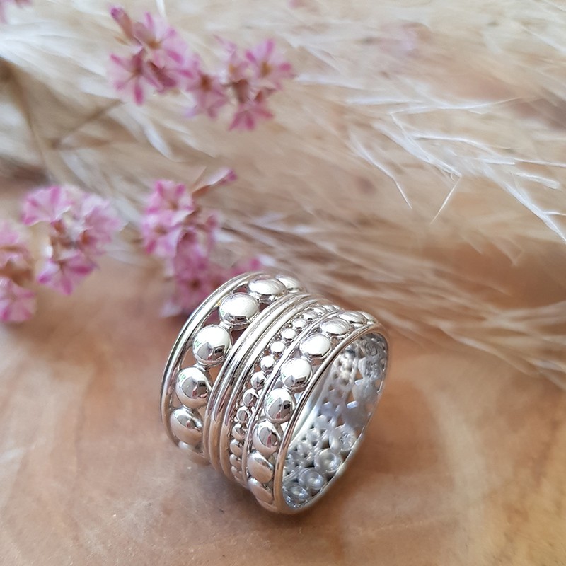 Bague large graphique