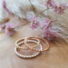 Bague fine billes plaqué or rose