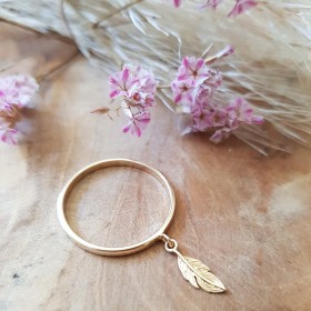 Bague anneau plume