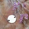 Collier médaille 20 mm argent personnalisable