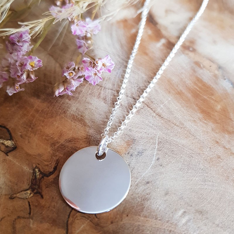 Médaille 20 mm argent personnalisable