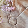 Collier petits anneaux entrelacés argent