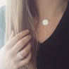 Collier grands anneaux entrelacés argent
