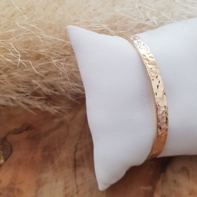 Jonc martelé ouvert plaqué or