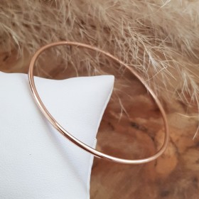 Jonc fin plein plaqué or Rose