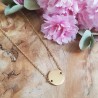 Collier médaille 15 mm plaqué or personnalisable