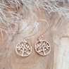 Boucles d'oreilles arbre de vie plaqué or