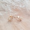Boucles d'oreilles mini soleil plaqué or
